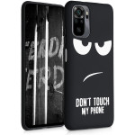 KWmobile Θήκη Σιλικόνης Xiaomi Redmi Note 10 / Note 10S - Don't Touch My Phone / White / Black (54545.01)