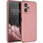 KWmobile Θήκη Σιλικόνης Xiaomi Redmi Note 12 5G / Poco X5 με Πλαίσιο Κάμερας - Metallic Rose Gold (60888.31)