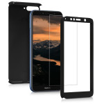 KW Θήκη Full Body για Huawei Y6 2018 & Tempered Glass - Black (45639.68)