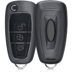 KW Θήκη Κλειδιού Ford - Σιλικόνη - 3 Κουμπιά - Flip Key - Anthracite High Gloss (48039.95)