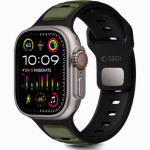 Λουράκι Apple Watch Ultra/SE/11/10/9/8/7/6/5/4 (49/46/45/44mm) Tech-Protect Iconband Line Σιλικόνης - Black / Green (5906302333462)