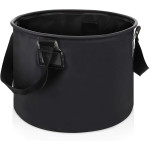Navaris Foldable Tarpaulin Bucket - Φορητός Πτυσσόμενος Κουβάς Νερού και Αποθήκευσης - 15L - Black (50877.2.04)