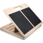 Navaris Sland Board - Ξύλινη Αντιολισθητική Σανίδα για Εκγύμναση & Διατάσεις Γάμπας / Υποπόδιο Γραφείου 3 Επιπέδων - 33 x 38 x 4cm - Brown / Blocks (43987)