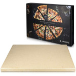 Navaris XL Pizza Stone - Τετράγωνη Πέτρινη Πλάκα Ψησίματος Πίτσας - Brown (42561)