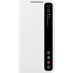 Official Samsung Smart Clear View Cover - Θήκη Flip με Ενεργό Πορτάκι Samsung Galaxy S21 FE 5G - White (EF-ZG990CWEGEE)