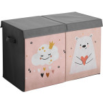 Παιδικό Κουτί Αποθήκευσης Navaris Toy Storage Box Large για Οργάνωση Παιχνιδιών 62 x 40 x 33cm - Pink (‎NAV000018PT002C)