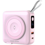 PowerBank Mobile Origin 10.000 mAh με Ασύρματη Φόρτιση MagSafe 15W / KickStand / Ενσωματωμένα Καλώδια Type-C & Lightning / Ταχυφορτιστής Τοίχου με Βύσμα EU / UK / AUS και Θύρες 1 x Type-C / 1 x USB-A 20W - Pink (PBT-03L-PNK)
