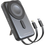 PowerBank Mobile Origin PB11 με Ασύρματη Φόρτιση MagSafe 15W / KickStand / Ενσωματωμένα Καλώδια Type-C & Lightning και 1 x Θύρα Type-C 20W 10.000mAh - Black (MO-WMP-PB11)