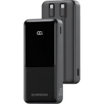PowerBank Riversong Horizon 20 Pro 20.000 mAh με Θύρες 1 x Type-C / 1 x USB-A & Eνσωματωμένα Καλώδια 1 x Type-C / 1 x Lightning 22.5W - Black (PB137)
