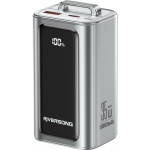 PowerBank Riversong Vision 35 10.000 mAh με 1 x Type-C / 1 x USB-A & 1 x Ενσωματωμένο Καλώδιο Type-C 35W - Silver (PB136)