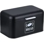 Ψωμιέρα Relaxdays Retro Bread Box with Lid & Handle L Μεταλλική με Καπάκι 16.5 x 30 x 19 cm - Black (10051591_147)