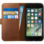 Rosso Deluxe Δερμάτινη Θήκη Πορτοφόλι Apple iPhone SE 2022 / 2020 / 8 / 7 - Brown (8719246112751) 