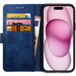 Rosso Element PU Θήκη Πορτοφόλι Apple iPhone 15 Plus - Blue (8719246401329) 