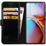 Rosso Element PU Θήκη Πορτοφόλι Motorola Edge 40 Pro - Black (8719246390401) 