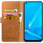 Rosso Element PU Θήκη Πορτοφόλι Oppo A72 / A52 - Light Brown (8719246262890) 