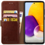 Rosso Element PU Θήκη Πορτοφόλι Samsung Galaxy A72 - Brown (8719246296642) 