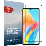 Rosso Tempered Glass - FullFace Αντιχαρακτικό Προστατευτικό Γυαλί Οθόνης Oppo A98 - Black (8719246401169)
