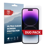 Rosso Ultra Clear Screen Protector - Μεμβράνη Προστασίας Οθόνης - Apple iPhone 14 Pro - 2 Τεμάχια (8719246369711)