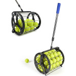 Συλλέκτης για Μπαλάκια Τένις Relaxdays Tennis Ball Roller Ρυθμιζόμενο με Αντιολισθητική Λαβή - Black / Silver / Blue (10053631)