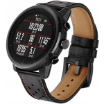 Spacecase Elegance - Universal Δερμάτινο Λουράκι για Smartwatches (22mm) - Black (5903943243891)