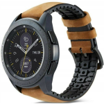 Spacecase Major - Universal Λουράκι για Smartwatches (22mm) από Δέρμα Σουέτ και Σιλικόνη - Light Brown (5903943241200)