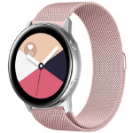 Spacecase Milanese - Universal Μεταλλικό Λουράκι για Smartwatches (20mm) από Ανοξείδωτο Ατσάλι - Pink (5903943240715)