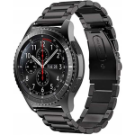 Spacecase Stainless Steel - Universal Μεταλλικό Λουράκι για Smartwatches (20mm) από Ανοξείδωτο Ατσάλι - Black (5903943240579)