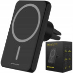 Spacecase WM1B MagCharge Car Holder - Μαγνητική Βάση Ασύρματης Φόρτισης για Κινητά MagSafe για Αεραγωγούς Αυτοκινήτων - 15W - Black (5905719110314)
