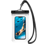 Spigen A601 Aqua Shield Universal Waterproof Floating Case - Αδιάβροχη Θήκη για Κινητά έως 6.8'' - IPX8 - Crystal Clear (AMP04530)