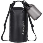 Spigen A630 Aqua Shield Dry Bag - Σετ Universal Αδιάβροχος Στεγανός Σάκος - 20L & 2L - IPX6- Solid Black / Transparent Black (AMP04534)