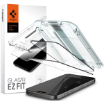 Spigen Tempered Glass GLAS.tR EZ Fit - FullFace Αντιχαρακτικό Γυαλί Προστασίας Οθόνης - Apple iPhone 15 Pro - 2 Τεμάχια - Black (AGL06893)