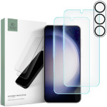 Tech-Protect Supreme Set - Σετ Tempered Glass 2 x Αντιχαρακτικά Προστατευτικά Οθόνης και 1 x Κάμερας - Samsung Galaxy S23 Plus - Clear (9490713929346)