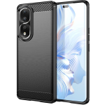 Techsuit Carbon Silicone - Θήκη Σιλικόνης Honor 90 Pro / 80 Pro - Black (5949419063921)