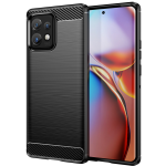 Techsuit Carbon Silicone - Θήκη Σιλικόνης Motorola Edge 40 Pro / Edge Plus 2023 - Black (5949419063945)