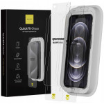 Tempered Glass iPhone 12 / 12 Pro Spacecase QuickFit Glass Αντιχαρακτικό Γυαλί Προστασίας Οθόνης με Απλικατέρ QuickFit 2 Τεμάχια - Clear (5905719112776)