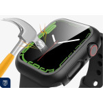 Θήκη Apple Watch 9 / 8 / 7 (41mm) Rosso με Tempered Glass - Black (8719246461187)