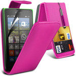 Flip Θήκη Microsoft Lumia 435 - Ροζ (9773) - OEM