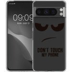 Θήκη Google Pixel 8 Pro - KWmobile TPU Case Σιλικόνης - Don't Touch My Phone / Transparent / Black (KWM000020JM003C)