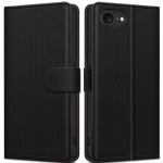 Θήκη iPhone 16e Tech-Protect Wallet RS Πορτοφόλι από Οικολογικό Δέρμα - Black / Red (5906302362622)