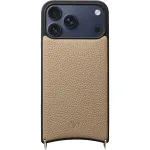 Θήκη iPhone 17 Pro Max Avy Case with Cord Hooks Δερμάτινη με MagSafe & Υποδοχές για Λουράκι - Leather Beige (8719246503122)