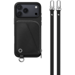 Θήκη iPhone 17 Pro Max MagEasy Pouch με Ενσωματωμένο Πορτοφόλι & Αποσπώμενο Λουράκι Λαιμού - Black (MPH17M396BK25)