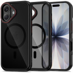 Θήκη iPhone 17 Tech-Protect MagHybrid Ημιδιάφανη Σκληρή με MagSafe & TPU Bumper - Black / Red (5906302330416)