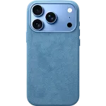 Θήκη iPhone 18 Pro Rosso Avanti Back Cover από Premium Alcantara με MagSafe - Light Blue (8719246621567) 