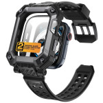 Θήκη & Tempered Glass Apple Watch 9 / 8 / 7 45mm Supcase Unicorn Beetle Pro 1 x Ανθεκτική Unibody & 2 x Θήκες με Tempered Glass - Black (843439123076)