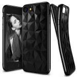 Ringke (Air) Θήκη Σιλικόνης Apple iPhone SE 2022 / 2020 / 8 / 7 με Ανάγλυφο Σχέδιο - Μαύρο (RAPS-IP7-IB)