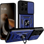 Θήκη Motorola Moto G77 / G67 Techsuit CamShield Ανθεκτική με Κάλυμμα για την Κάμερα & Μεταλλικό Ring Holder - Blue (5949419361300)