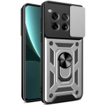 Θήκη OnePlus 12 Bodycell Armor Slide Ανθεκτική με Κάλυμμα για την Κάμερα & Μεταλλικό Ring Holder - Silver (5206015080128)