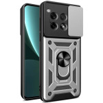 Θήκη OnePlus 12R Bodycell Armor Slide Ανθεκτική με Κάλυμμα για την Κάμερα & Μεταλλικό Ring Holder - Silver (5206015080159)