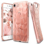 Ringke (Air) Διάφανη Θήκη Σιλικόνης Apple iPhone SE 2022 / 2020 / 8 / 7 με Ανάγλυφο Σχέδιο - Rose Gold (RAPS-IP7-RS)