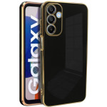 Θήκη Samsung Galaxy A15 Bodycell Gold Plated Σιλικόνης - Black (5206015081293)